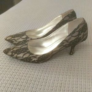 Metaphor Black Lace Heels